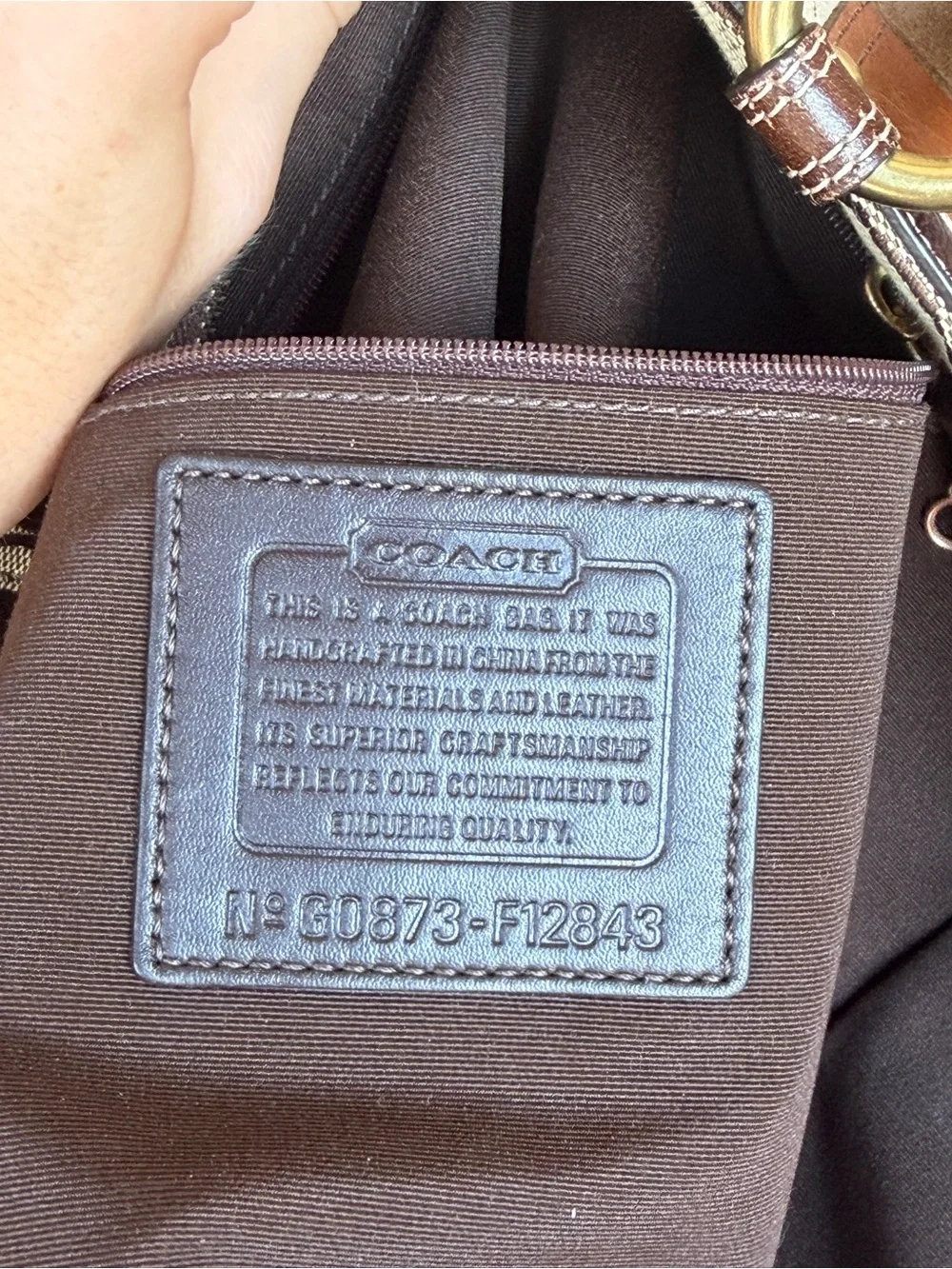 Vintage Y2K Coach Patchwork Signature Canvas Tote in Brown and Tan /Shoulder-bag